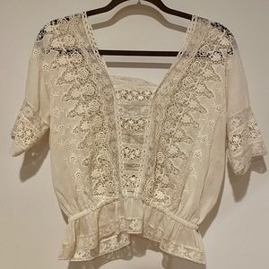 LoveShackFancy cropped blouse
